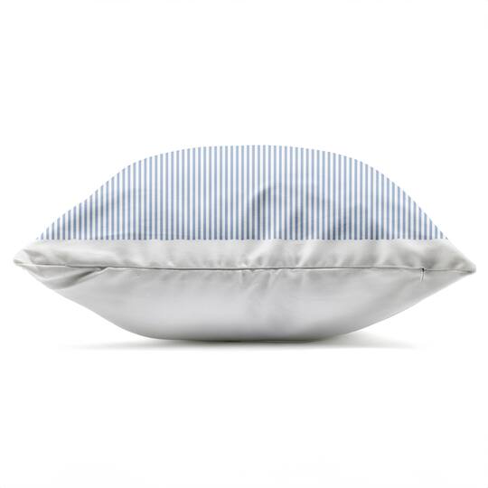 Stupell Industries 18" x 18" Blue Striped Beach Phrase Pattern Print Outdoor Throw Pillow